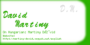 david martiny business card